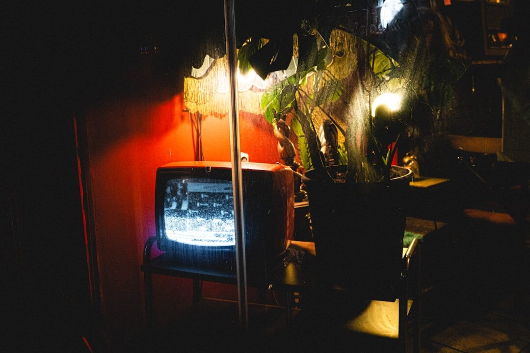 old television in vintage room
